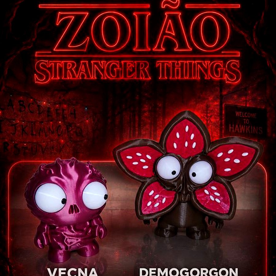 Bonecos Zoião de monstros de série, com olhos grandes